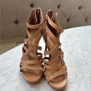 Jessica Simpson Tan Gladiator Heels